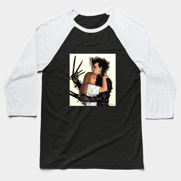 Edward scissorhands Baseball T-Shirt by Saryetta